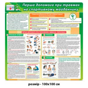 Стенд «Перша допомога при травмах на спортивному майданчику»