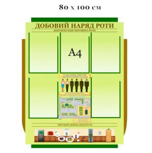 Стенд «Добовий наряд роти»