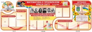 Комплект пластикових стендів для кабінету математики