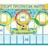 Пластиковий стенд “Спорт протягом життя” 3309