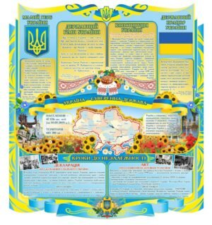 Стенд з символікою «Кроки до незалежності»