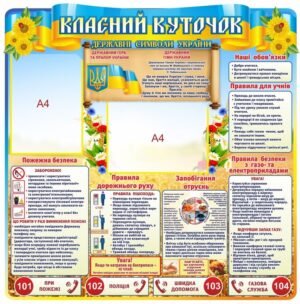 Класний куток для шкільного кабінету