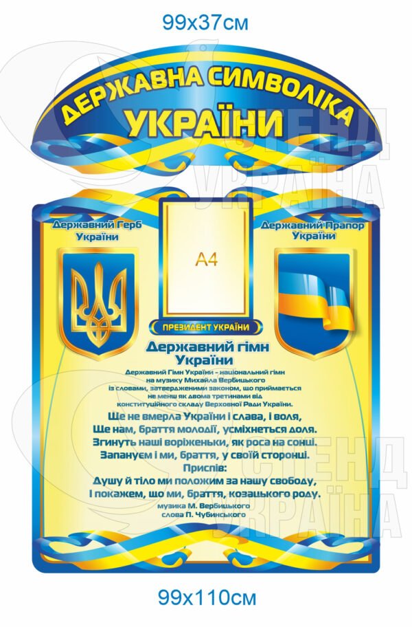 Державна символіка України стенд з 2-х частин