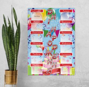 Привітальний стенд «Дні народження»