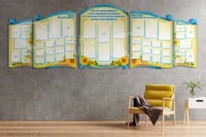 Комплект стендів для оформлення коридору учбового закладу