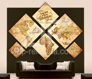 Модульна картина “Карта”