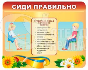 Стенд «Сиди правильно»