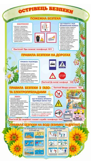 Стенд “Острівець безпеки” для школи
