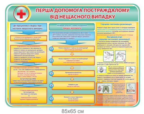 Стенд “Медична допомога при нещасному випадку”