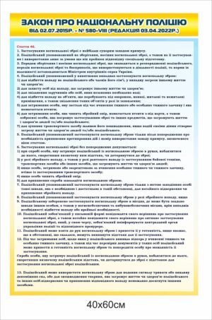Стенд “Закон про національну поліцію”