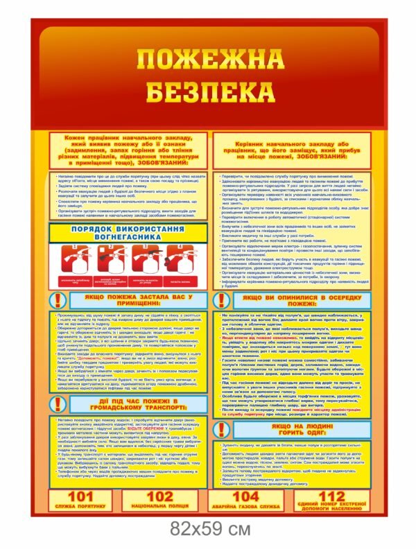 Стенд “Пожежна безпека” інформаційний
