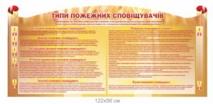 Стенд “Типи пожежних сповіщувачів”