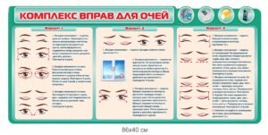 Стенд “Комплекс вправ для очей”