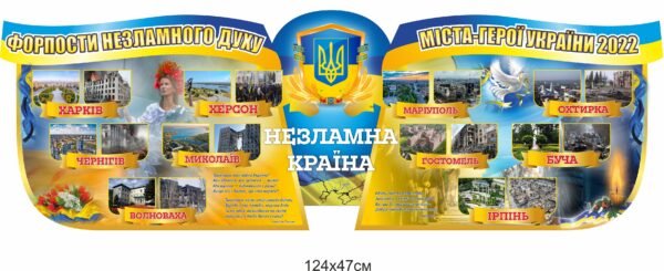 Стенд “Форпости незламного духу, міста герої України”