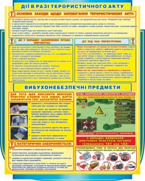 Стенд “Дії у разі терористичного акту”