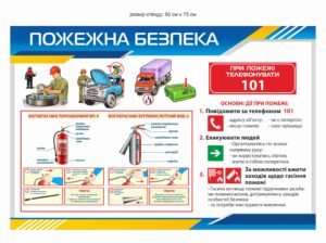 Стенд “Пожежна безпека” для автомобільного підприємства