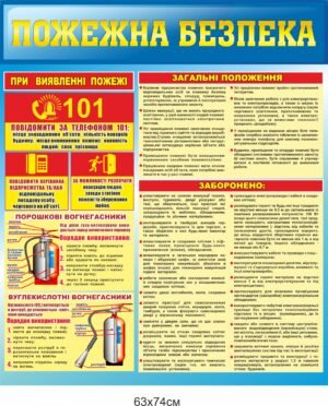 Стенд “При виявлені пожежі, загальні положення, заборонено”