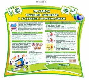 Стенд “Правила техніки безпеки в кабінет інформатики”