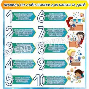 Стенд “Правила онлайн безпеки батьків та дітей”