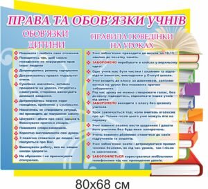 Стенд для учнів “Права та обов’язки”