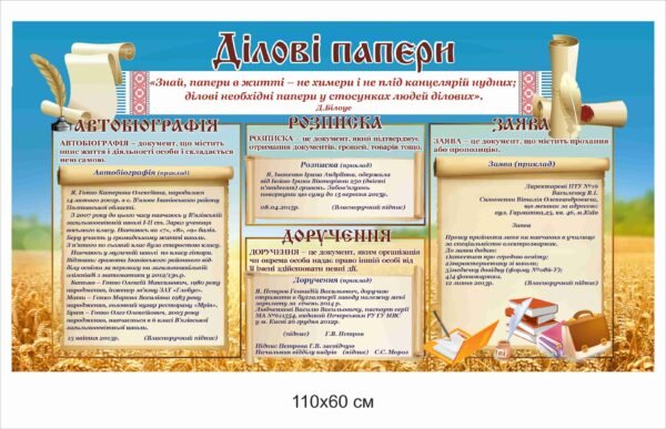 Стенд “Ділові папери”