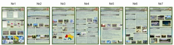 Комплект стендів “ЗСУ, сухопутні війська, повітряні сили, військово морські сили, десант, сили спец операцій”