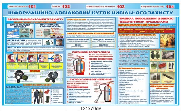 Стенд “Інформаційно-довідниковий куток з цивільного захисту”