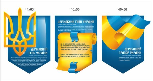 Комплект стендів “Гімн, герб та прапор України”