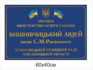 Вивіска з назвою закладу