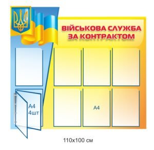 Стенд “Військова служба за контрактом” з перекидною системою