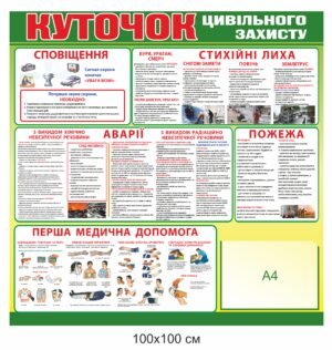 Стенд “Куточок цивільного захисту” з кишенькою