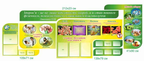 Комплект стендів “Здоров’я – визначення ВОЗ”