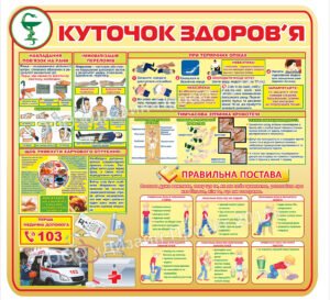 Стенд “Куточок здоров’я з правильною поставою”