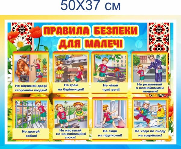 Стенд “Правила безпеки для малечі”