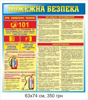 Стенд пожежна безпека “Загальні положення”