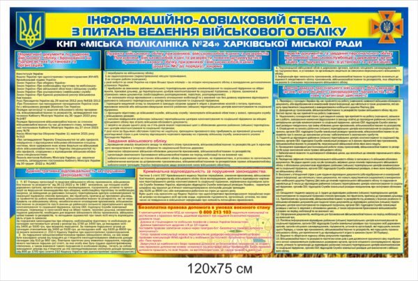 Інформаційно-довідниковий стенд “Військовий облік”