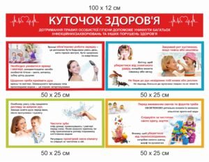 Стенд “Куточок здоров’я” – дотримання правил гігієни