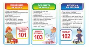 Стенди “Пожежна безпека, особиста безпека, безпека на дорозі”