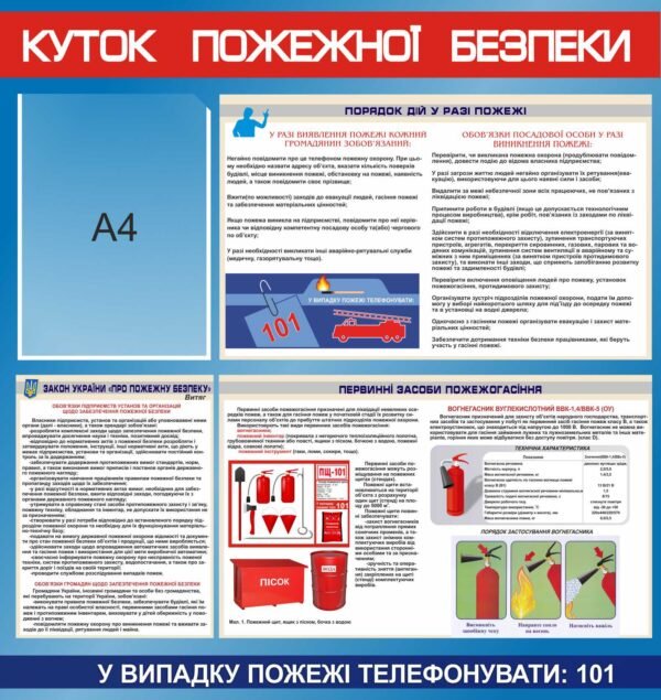 Стенд “Куток пожежної безпеки”