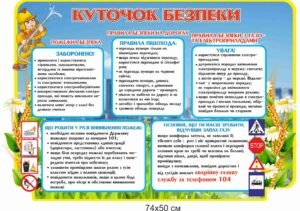 Стенд “Куточок безпеки” зі знаками
