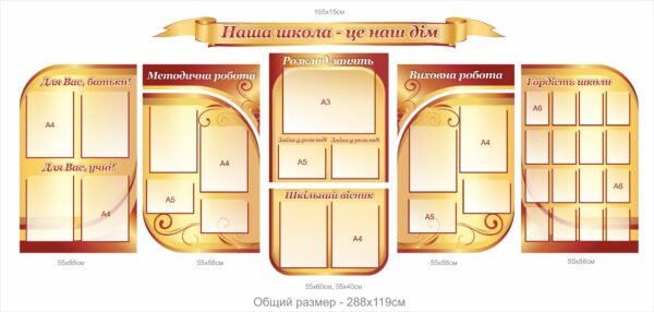 Комплект стендів “Наша школа це наш дім”
