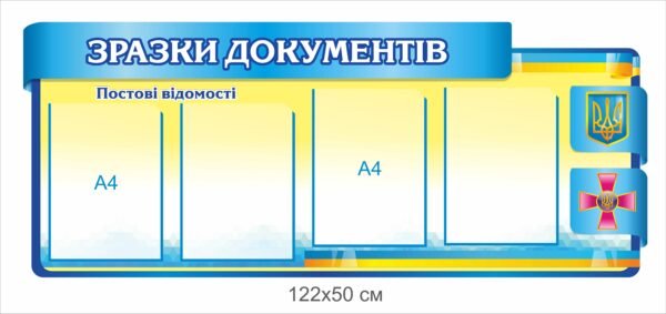 Стенд для військових “Зразки документів”