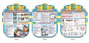 Стенд “Цивільний захист, правила поводження з вибухонебезпечними предметами, перша медична допомога”