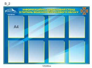 Інформаційно-довідниковий стенд з питань ведення військового обліку