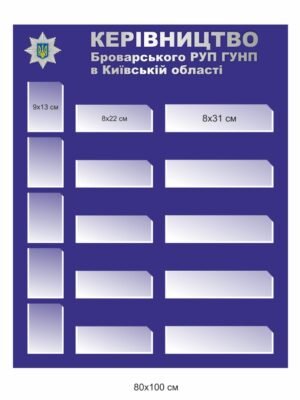 Стенд для поліцейського відділу