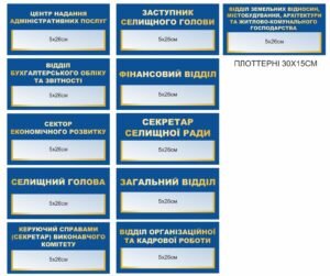 Таблички для кабінетів