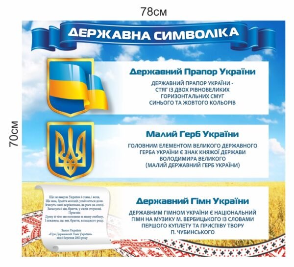 Стенд “Державна символіка України”