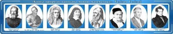 Стенд “Книга природи написана книгою математики”