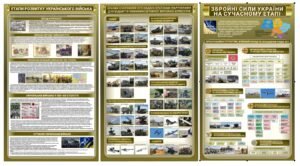 Комплект стендів “Історичний шлях українського війська, приклади військової техніки та озброєння Збройних Сил України, ЗСУ в сучасний період