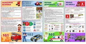 Комплект стендів з безпеки для закладів освіти